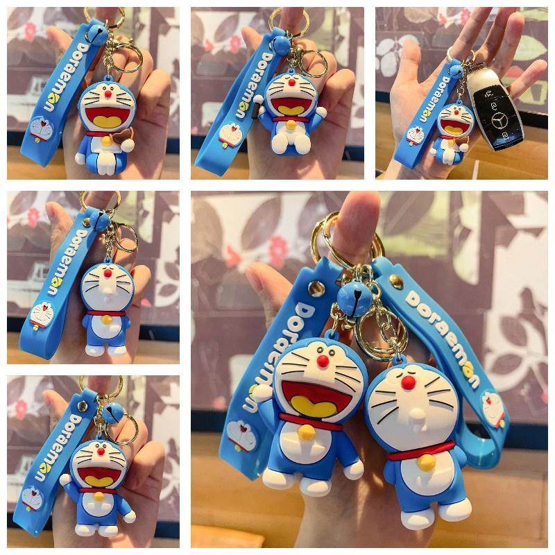 Keychain Doraemon Pvc Figurine Car Keyring Schoolbag Pendant Gifts Halloween
