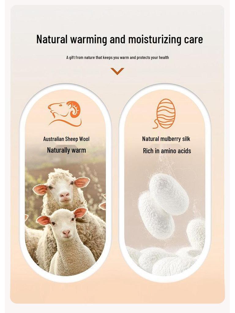 New Style Cashmere Silk Warm Underwear Set with Chest Pad for Middle School Girls: Autumn/Winter