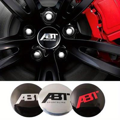 4pcs Compatible for Golf Passat Jetta Touareg Tiguan Caddy Vento Bora Mk6 Wheel Center Hub Caps Emblems with Adhesive Tape ABT-Pattern Compatible