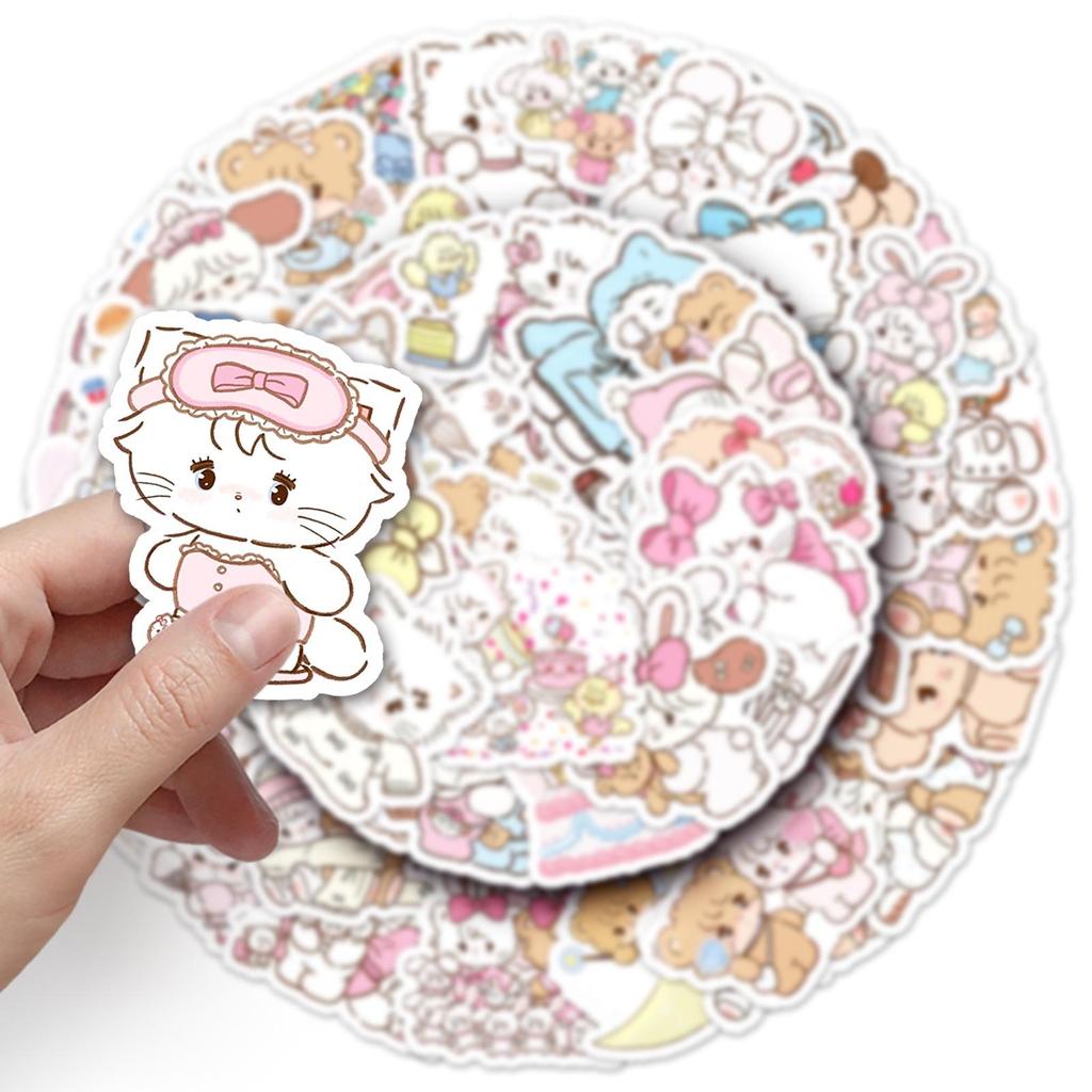 56 Cute Animal Cartoon Mikko Stickers - Waterproof DIY Decoration for Journal & Thermos Cup