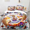 Kids Boys Anime One Pieces Bedding Set Nika Luffy Gear 5 Quilt Cover Pillowcase Duvet Cover Set Single Queen King Size