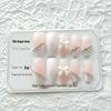 B417 Hypotenuse Chain Fairy Ice-Translucent Bow Nail Patch - Finished Product, Internet Celebrity Style Fake Nails