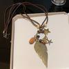 Tassel Ethnic Style Wooden Necklace Wood Bohemian Style Necklace Sweet Long Sweater Chain  Gift