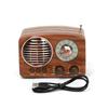 Classical Retro FM AM Radio Desktop Receiver Rechargeable Portable MP3 Radios Stereo 3W Bluetooth Speaker AUX USB