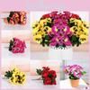 Elegant Artificial 10 Heads Fake Pansy Silk Flower Bouquet With Chic Shape For Home Decor