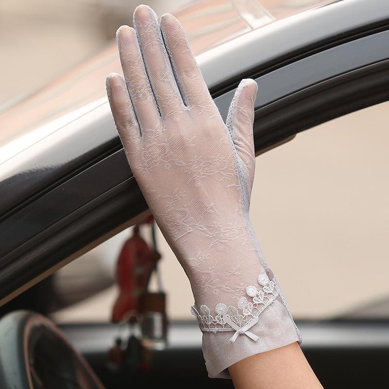 Womens Uv Sun Protection Gloves With Breathable Ice Silk For Driving And Outdoor Activities