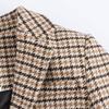 European and American style, new women's clothing, versatile, fashionable and fashionable woolen plaid jacket 9492780