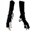 Scaldamani Gotico a Mezza Dita Stile Harajuku Nero Freddo Unisex Polsino Guanti Punk Design con Fibbia Manica Parasole Streetwear