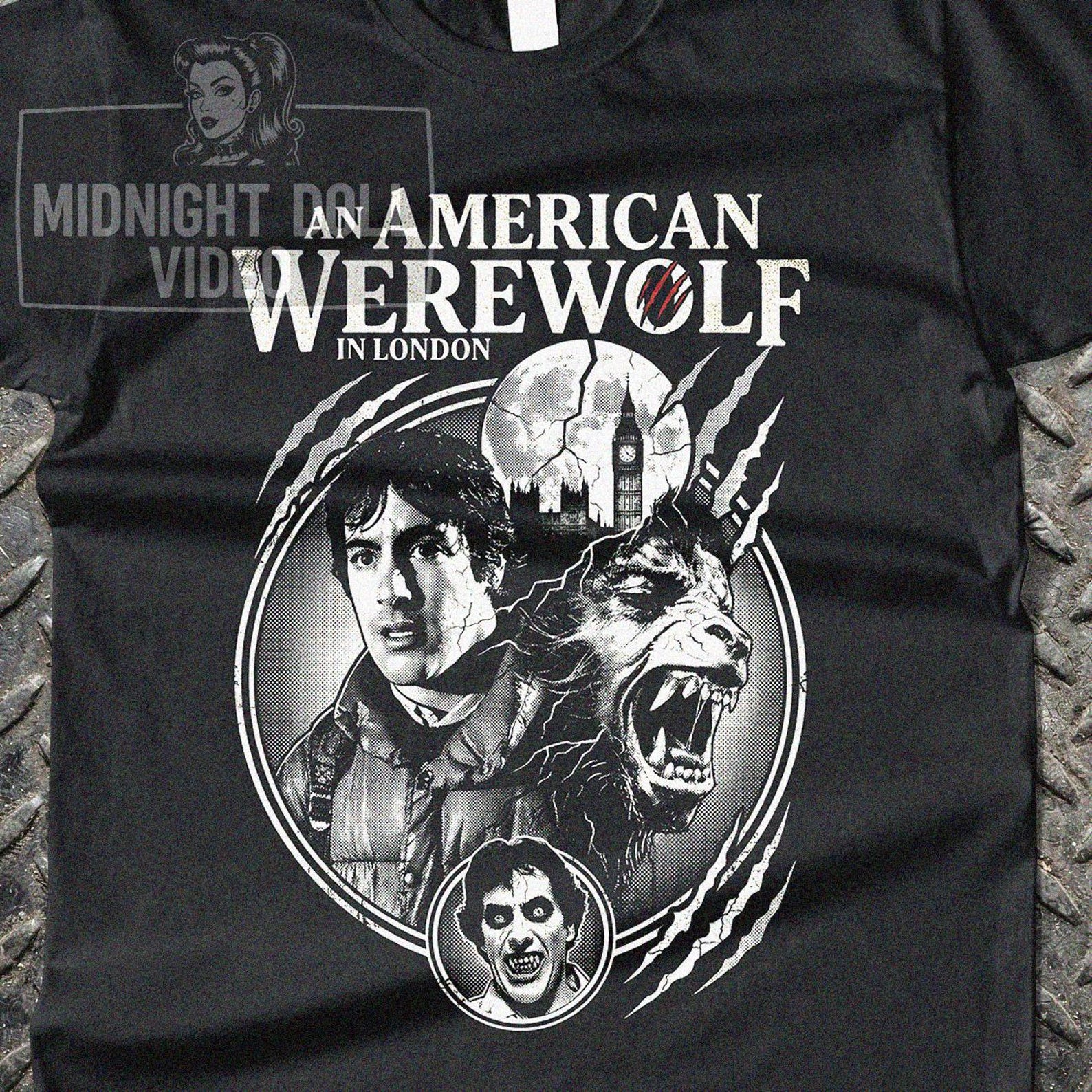 American Werewolf in London Shirt - Vintage 80s Horror Graphic Tee M