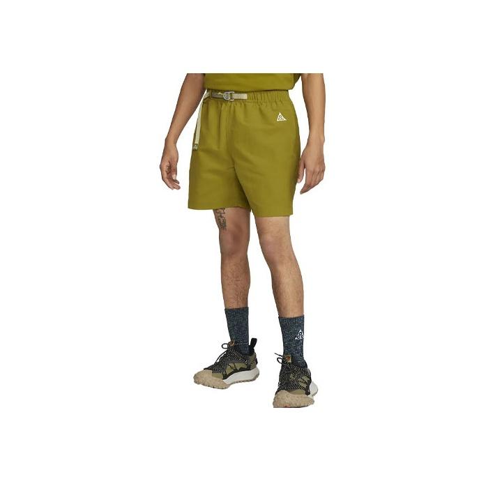 Nike ACG Solid Logo Straight Loose Shorts Men Bottoms Olive CZ6704-390