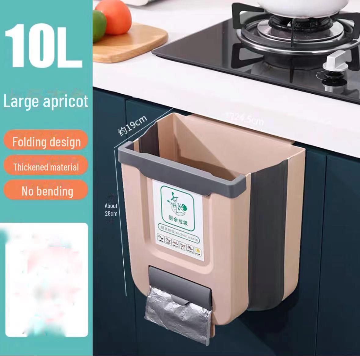 Креативное выдвижное настенное мусорное ведро для кухонных шкафов с подвесным хранилищем и складной конструкцией для легкой сортировки 10L 251828 1487₽