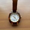 Used TIMEX Helena Leather Band Tortoiseshell Pattern