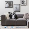 Cowhide Black White Square Pillowcase Polyester Linen Velvet Pattern Zip Decorative Throw Pillow Case Room Cushion Cover 45X45