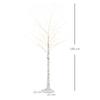 Birch Tree 180cm Tall with 96 LED Lights IP44 Warm White Indoor Decoration 22x22x180cm White