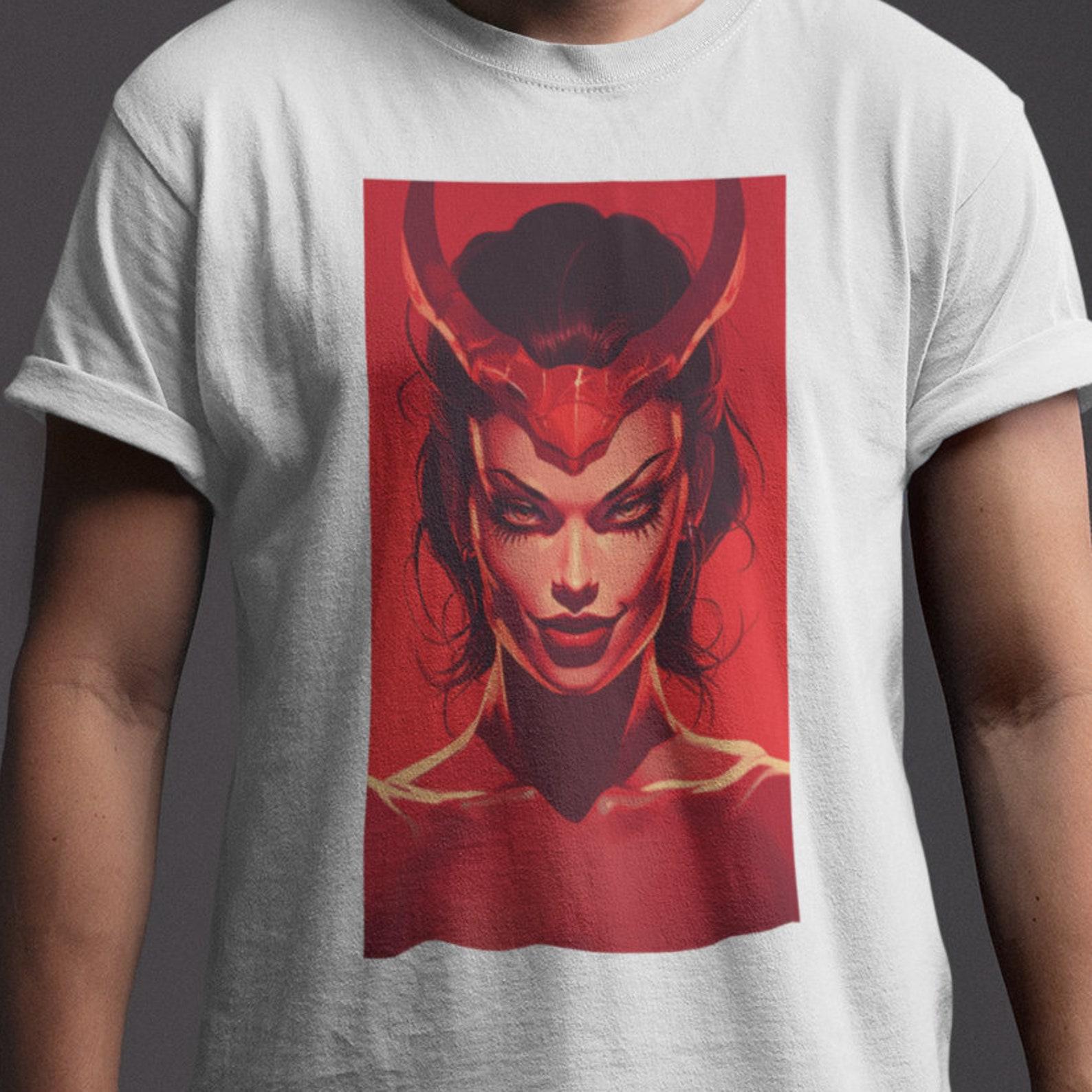 Evil Woman Graphic T-Shirt: Gothic Villain, Dark Allure XL