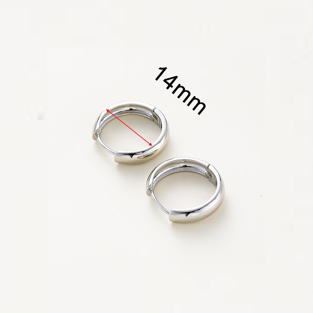 14K 18K Gold Plated Round Circle Gold Plated Hoop Earrings For Women Korean Fashion Ring Earrings Jewelry Accessories
