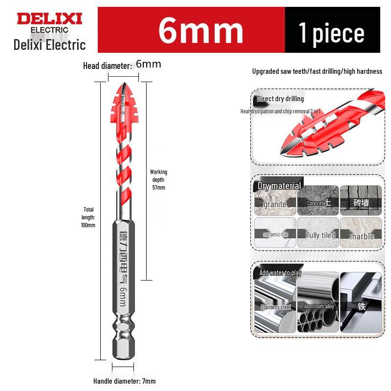 

Brand Toothed Four-Flute Overlord Drill Bit for Tile and Concrete Dry Drilling
