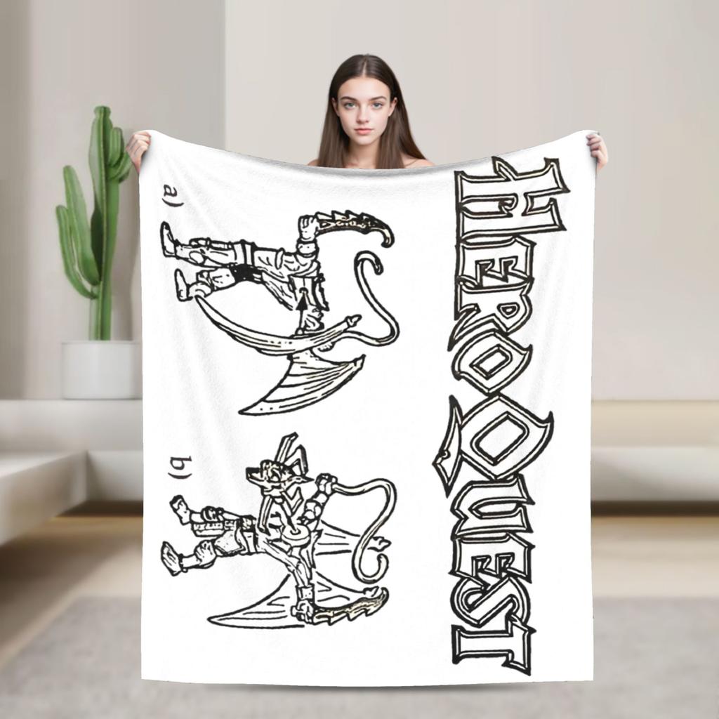 Heroquest Roleplay Game 90s RPG Knitted Blankets Flannel Gaming Warm Throw Blankets for Bedding Throws Quilt Portable