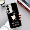 Funny Cartoon Goose Game Plating Phone Case For Samsung A17 A07 A37 A57 A16 A56 A15 A55 A14 A54 A13 A53 A26 A36 A25 A35 A24 A34