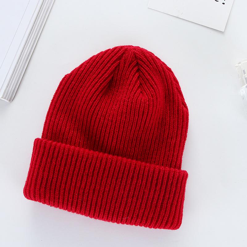 Winter Plain Dyed Beanie Hat Custom Knit Beanies Women Custom Embroidery Logo Beanie Hat малиновый