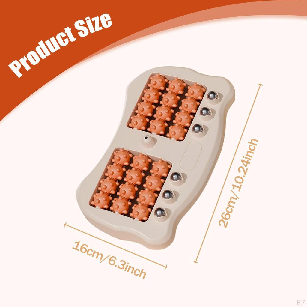 Compact Foot Massager Tool Featuring 24 Rollers, for Various Users