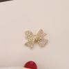 Mini Full of Rhinestone Bowknot Brooch Lovely Crystal Pin Buckle For Women Clothing Accessories