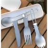 1 Stück Neue Reine Titan Unschädlich Klappgabel Löffel Salat Natürlich Reise Leicht Korrosionsbeständig Campinggeschirr Outdoor-Aktivitäten CN