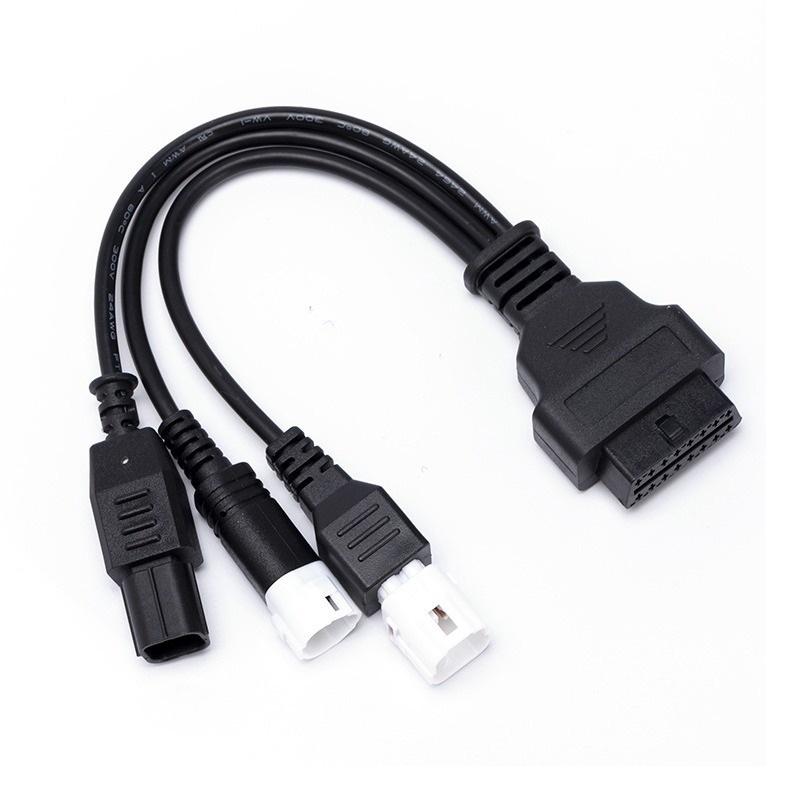 Motorcycle OBD2 Diagnostic Connector Cable For Yamaha 3pin 4pin For HONDA 6PIN Diagnostic Fault Code Reader Extension Adaptor чёрный