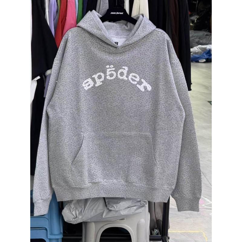 Mens Spiderweb Print Hooded Sweatshirt Casual Jogger Pants Set - Loose Fit Cotton Blend Streetwear Teens
