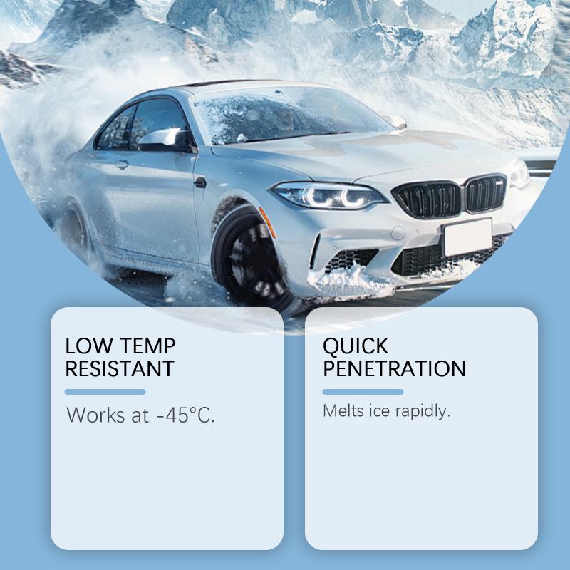 New Car Windshield Ice Remover - Efficient Defrosting, Glass Safe, Quick Snow & Ice Melting Spray, Winter Driving Essential
