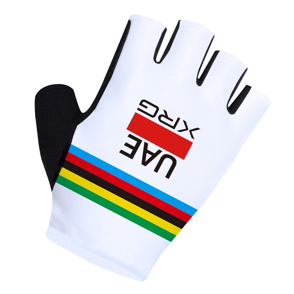 UAE 2025 Anti Slip Shock Breathable Half Finger Gloves INEOS Team Cycling Gloves Fitness Gym Bodybuilding Exercise Sports Gloves
