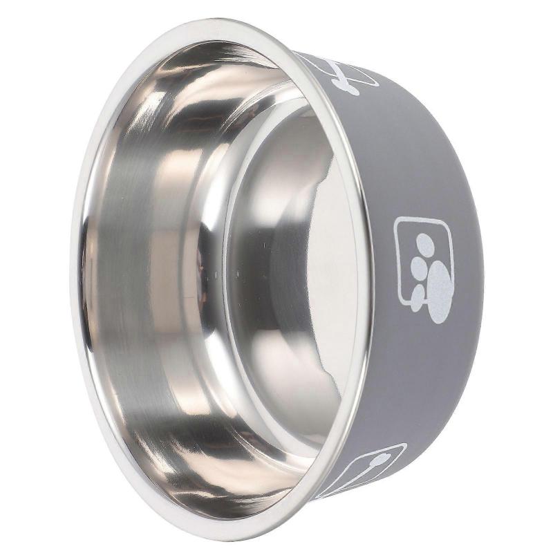 Pet Bowl with Unique Printed Design for Cat and Dog Use Stainless Steel Assorted Color