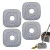 Mop Head 4 Pieces Microfiber Mop Pads Square Brush Scrub Pad for Wet and Dry Deep Clean Hardwood Floor Care Kitchen Bathroom