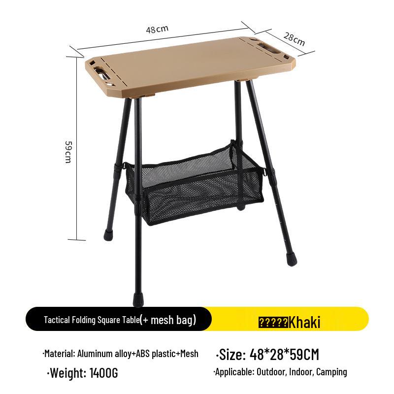 Portable Folding Tactical Camping Table - Small Plastic Picnic & Fishing Table
