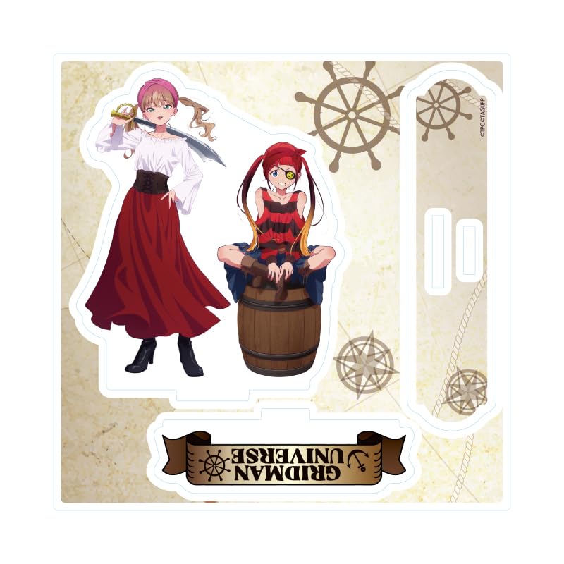 Gridman Universe 17 Минами Юмэ и Асукагава Чисэ Пиратская версия. [Оригинальная иллюстрация] Акриловая подставка