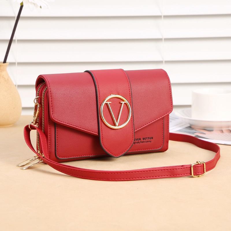 IELGY Женский длинный диагональный кошелек в корейском стиле с двойной молнией серый — фото 7