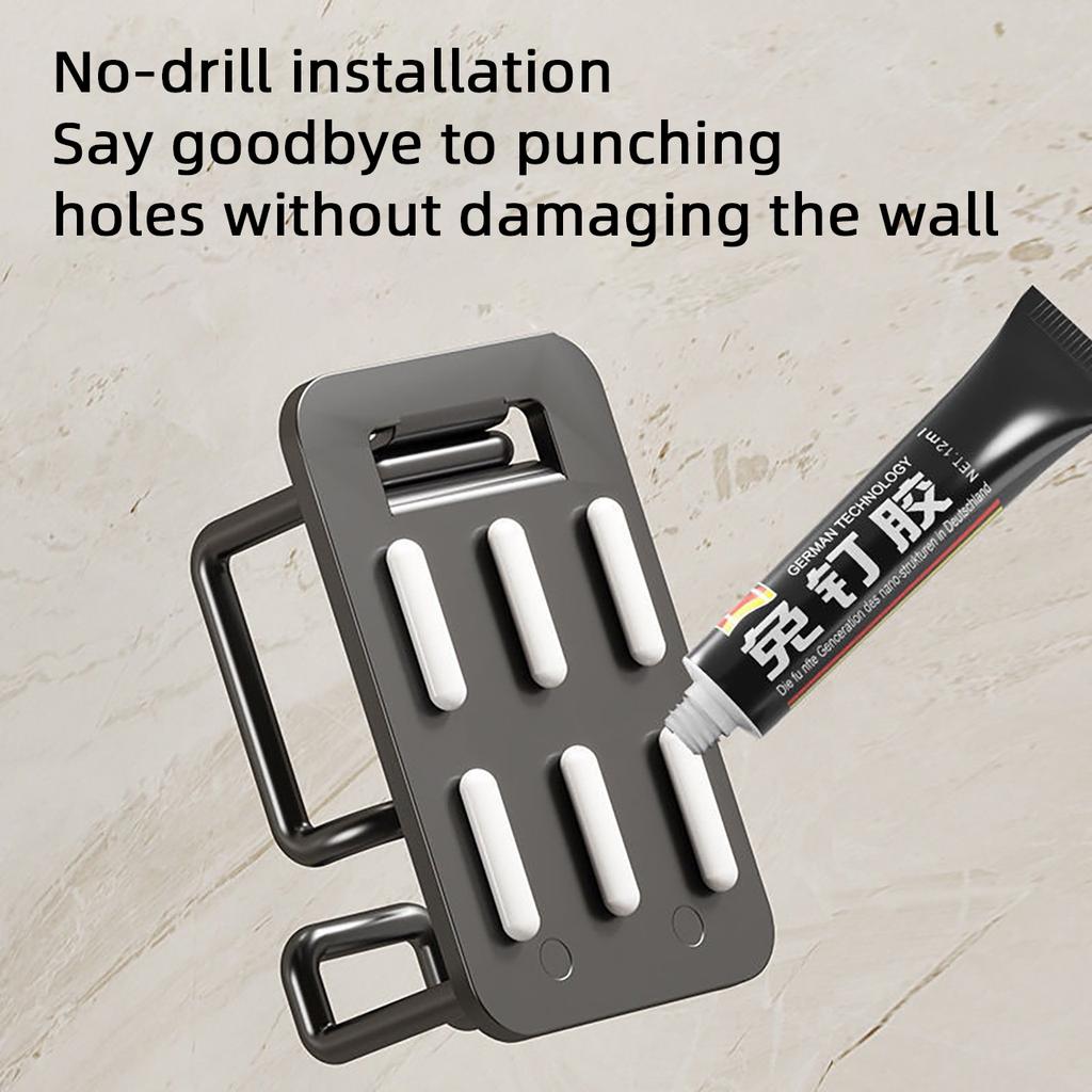 Foldable Hole-Free Sink Rack Wall-Mounted Washing Basin Hook for Kitchen and Bathroom