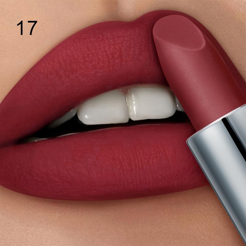 

Матовая роскошная губная помада, водостойкая долговечная глазурь для губ, насыщенные цвета, блеск для губ, высокопигментированный макияж для губ, подарок для женщин 17#