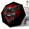 Skull Raven Automatic Folding Umbrella Compact Lightweight Retractable Perfect For Outdoor Adventures Travel And Festive Gifting T93