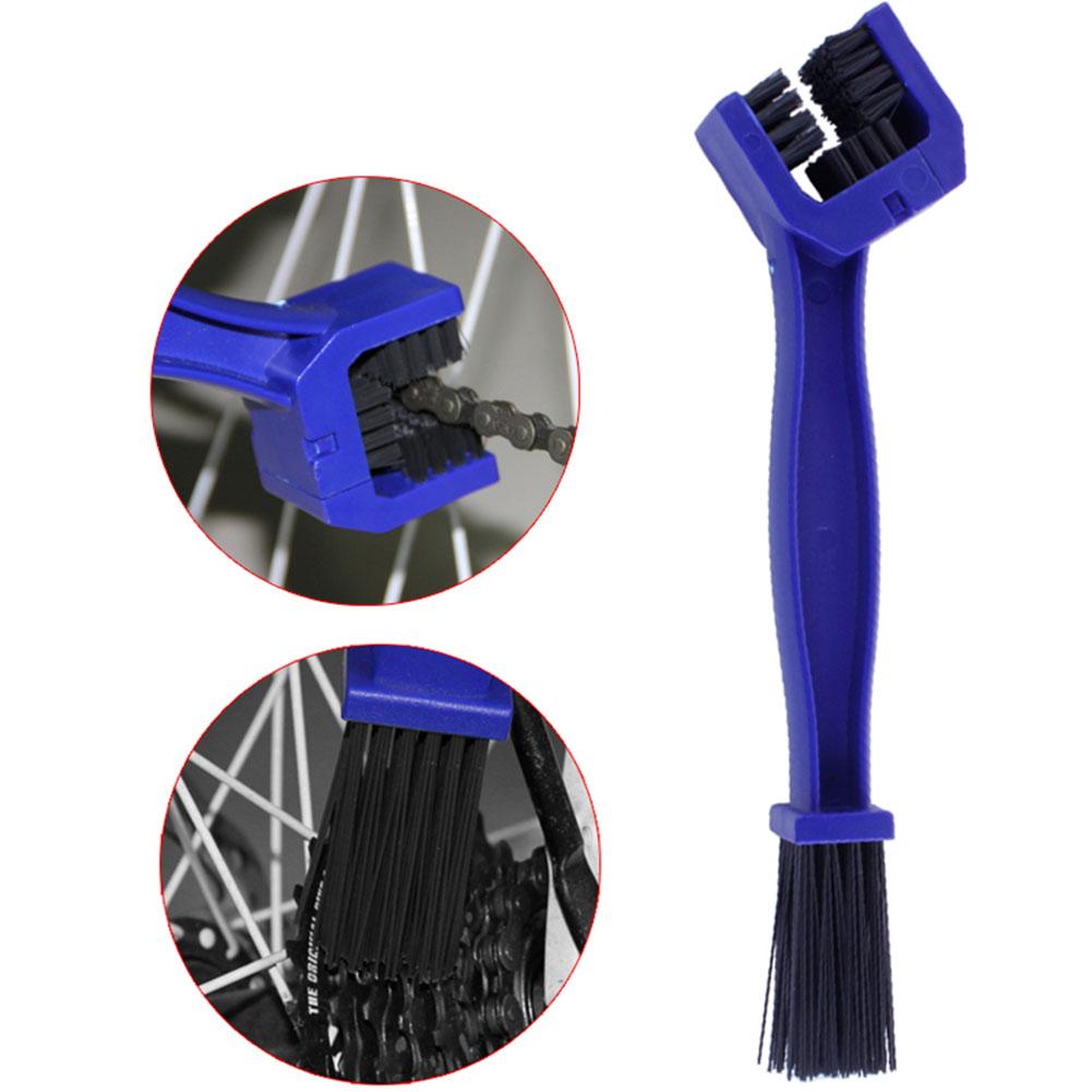 Motorcycle Cover Chain Brush Cleaner Dual Heads For Kawasaki ZZR600 Z900 Z650 VERSYS 1000 VULCAN S 650cc Z750 Z750S Universal