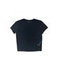 Yuseuteule Waist Embroidered Short Sleeve T-Shirt (Navy)