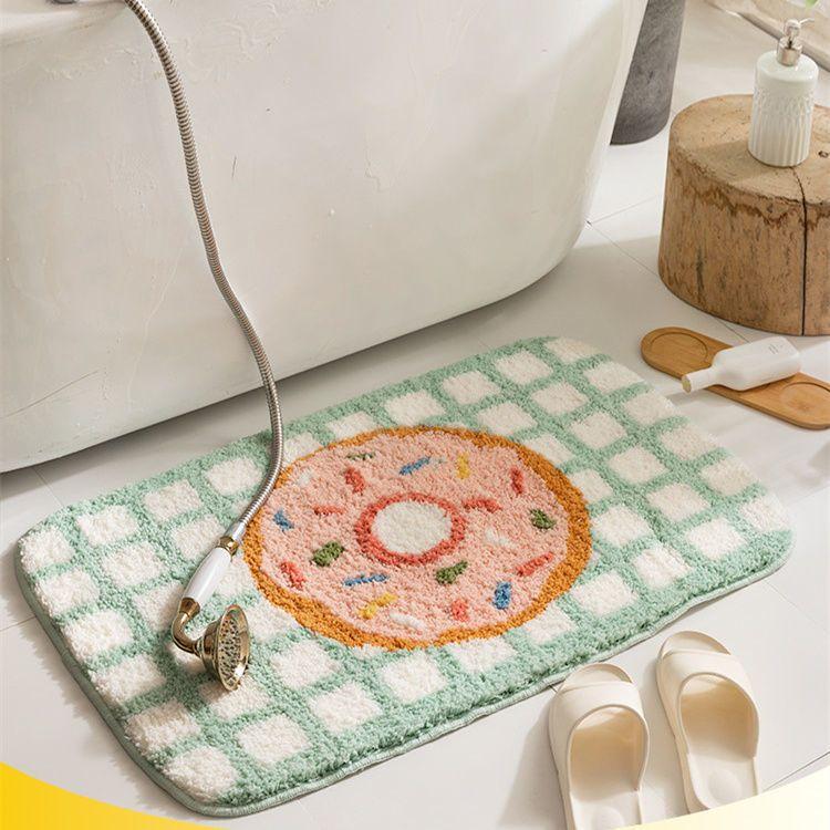 Toiletten-Saugsaugmatte Badezimmer-Türvorleger rutschfeste Fußmatte saugfähiger schnelltrocknender Toilettenteppich Haushalts-Badezimmer-Fußmatte 40x60cm15.7x23.6in