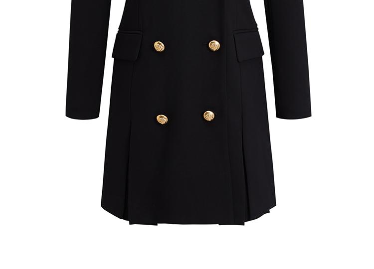Double Breasted Long-Sleeved Dress for Women