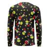 Men's Fashion Printed V-Neck Casual Long-Sleeved T-Shirt Bottoming Shirt Top