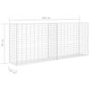 Vidaxl Gabion Basket, Galvanized Steel, 85 X 30 X 200 Cm