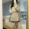 Two-Piece Elegant Cardigan & High-Waisted Pleated Skirt Set for Women