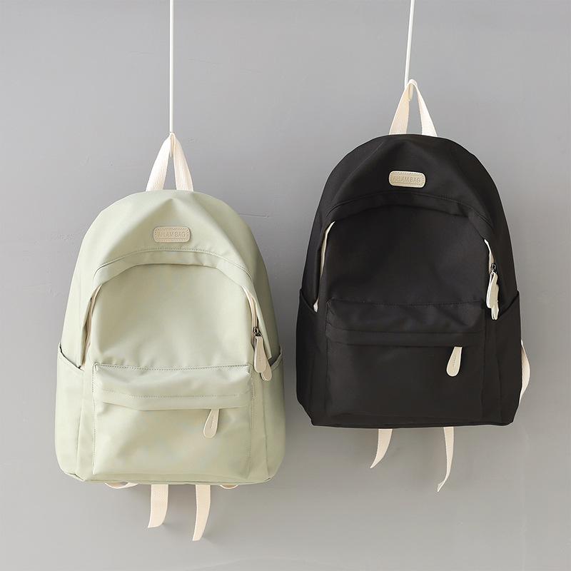 Schoolbag Korean Waterproof Backpack Female High School College Student Junior High School Student Schoolbag Korean Version Ins Simple Versatile