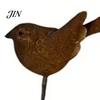 Whimsical Yard Accents 3PCS Rusty Metal Bird Ground Stake, Cute Birds Sculpture, Animals Decorative Fun Shaped Garden Art Stake for Outdoor