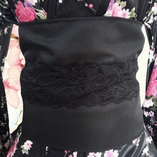 Japonské Anime Cosplay Kimono Krajka Lolita Potisk Třešňových Květů Halloweenský Maškarní Kostým Pro Ženy