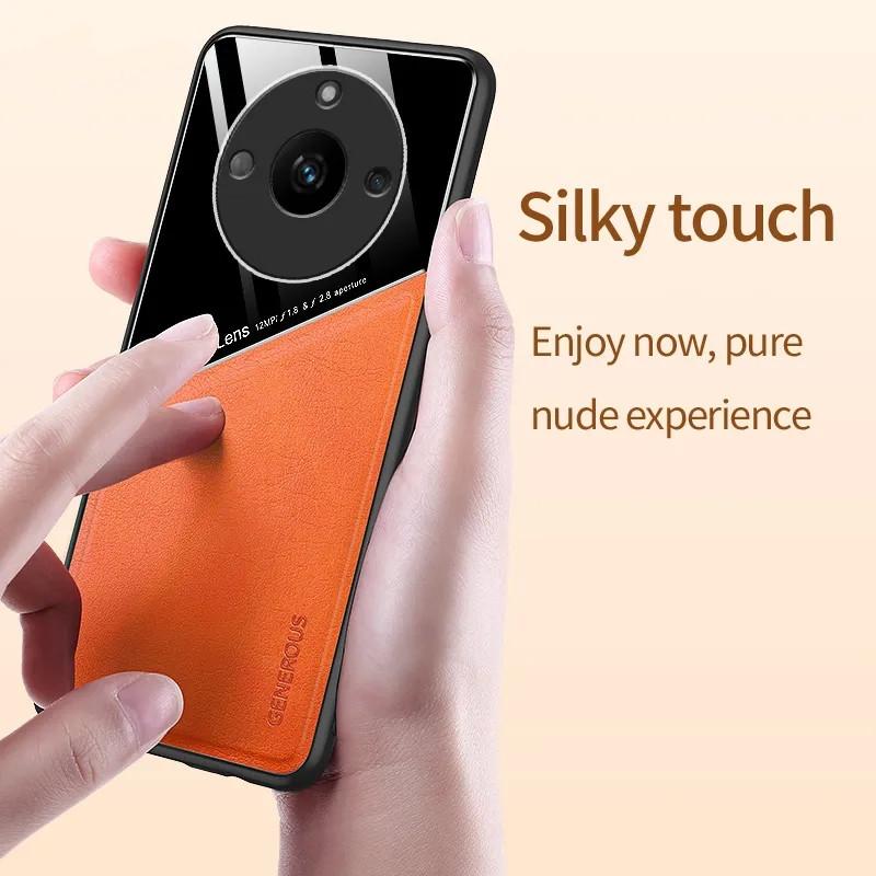 Magnetic Suction Holder Case For Realme 13 12 Pro Plus 11 Pro+ 11x 5G Protective Cover Shockproof Frame Coque Fundas